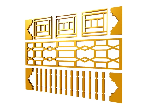 Gold Carving 15 3D Model
