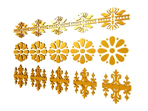 Gold Carving 18 3D Model