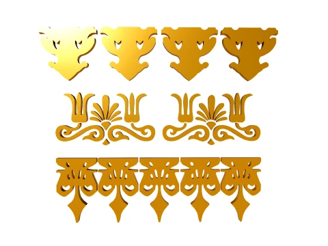 Gold Carving 20 3D Model