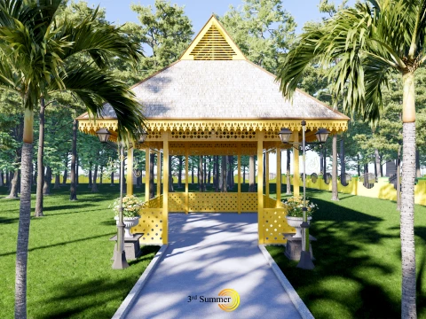 Paseban-zaal van het Sambas-sultanaatpaleis 3D Model