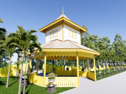 Resort Hall of the Sambas Sultanate Palace 3D Model