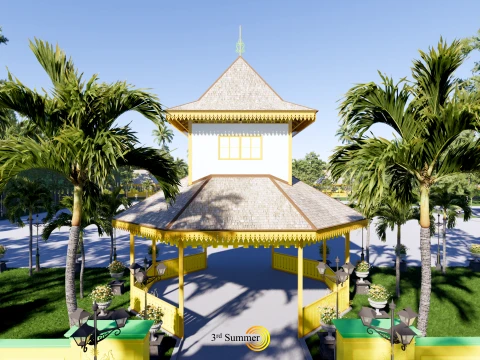 Resort Hall of the Sambas Sultanate Palace 3D Model