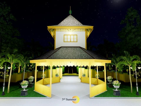 Resort Hall of the Sambas Sultanate Palace 3D Model