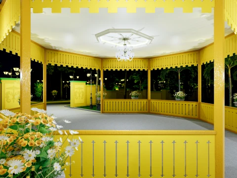 Resort Hall of the Sambas Sultanate Palace 3D Model