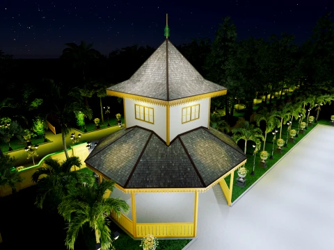 Resort Hall of the Sambas Sultanate Palace 3D Model