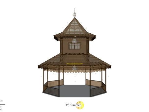 Resort Hall of the Sambas Sultanate Palace 3D Model