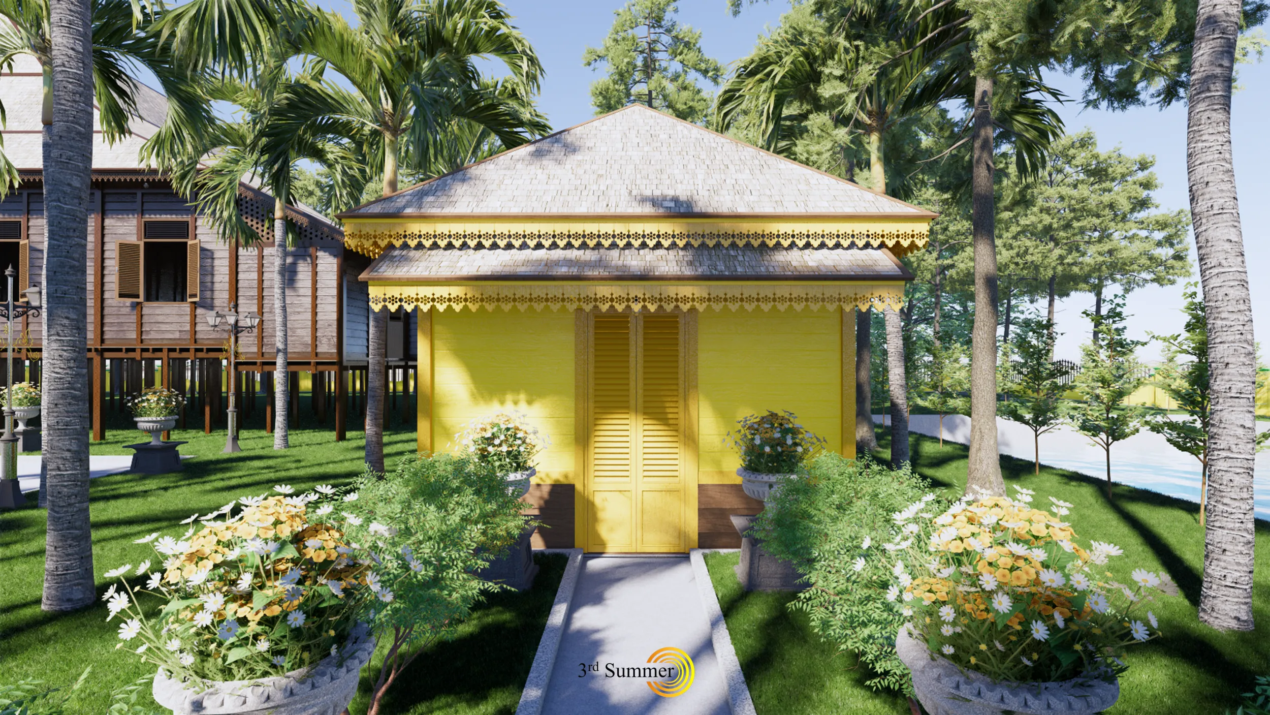 Engine House of the Sambas Sultanate Palace 3D Model .c4d .max .obj .3ds .fbx .stl .blend 
