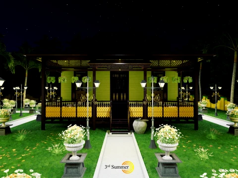 Limas Traditional House of Sambas West Borneo - Type 1 3D Model