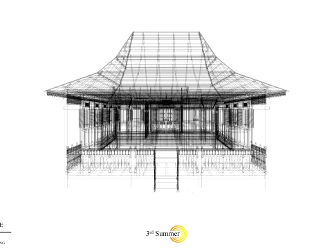 Limas Traditional House of Sambas West Borneo - Type 1 3D Model