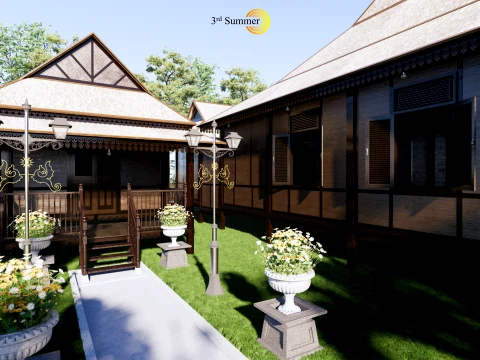 Limas Traditional House of Sambas West Borneo - Type 2 3D Model