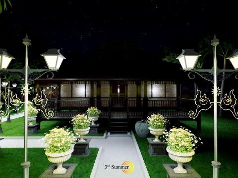 Limas Traditional House of Sambas West Borneo - Type 2 3D Model