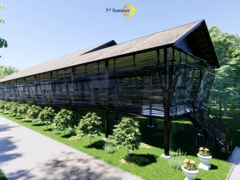 Dayak Kadazan Traditional House of Malaysia Modelo 3D