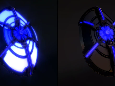 Sci-Fi Shield V3 3D 模型