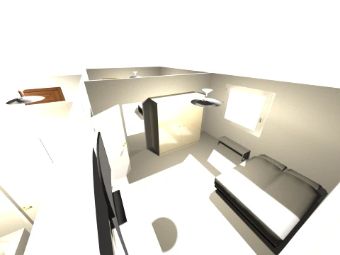 Modern TwoStory House LowPoly 3D Model