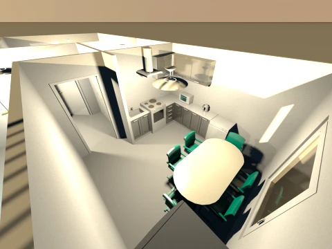 Modern TwoStory House LowPoly 3D Model