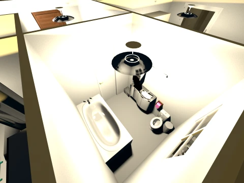 Modern TwoStory House LowPoly 3D Model