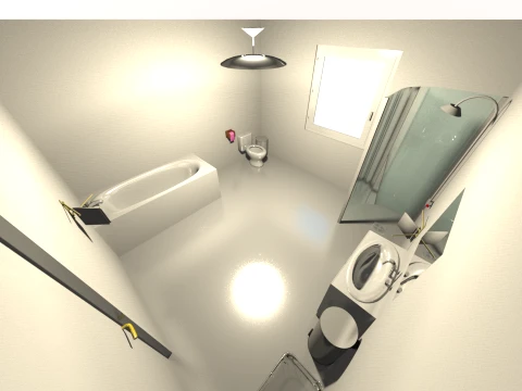 Modern TwoStory House LowPoly 3D Model