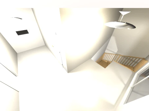 Modern TwoStory House LowPoly 3D Model