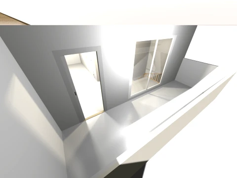 Modern TwoStory House LowPoly 3D Model