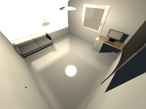 Modern TwoStory House LowPoly 3D Model