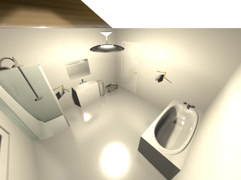 Modern TwoStory House LowPoly 3D Model