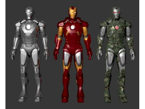 Iron man Mark 7 armors 3D Model
