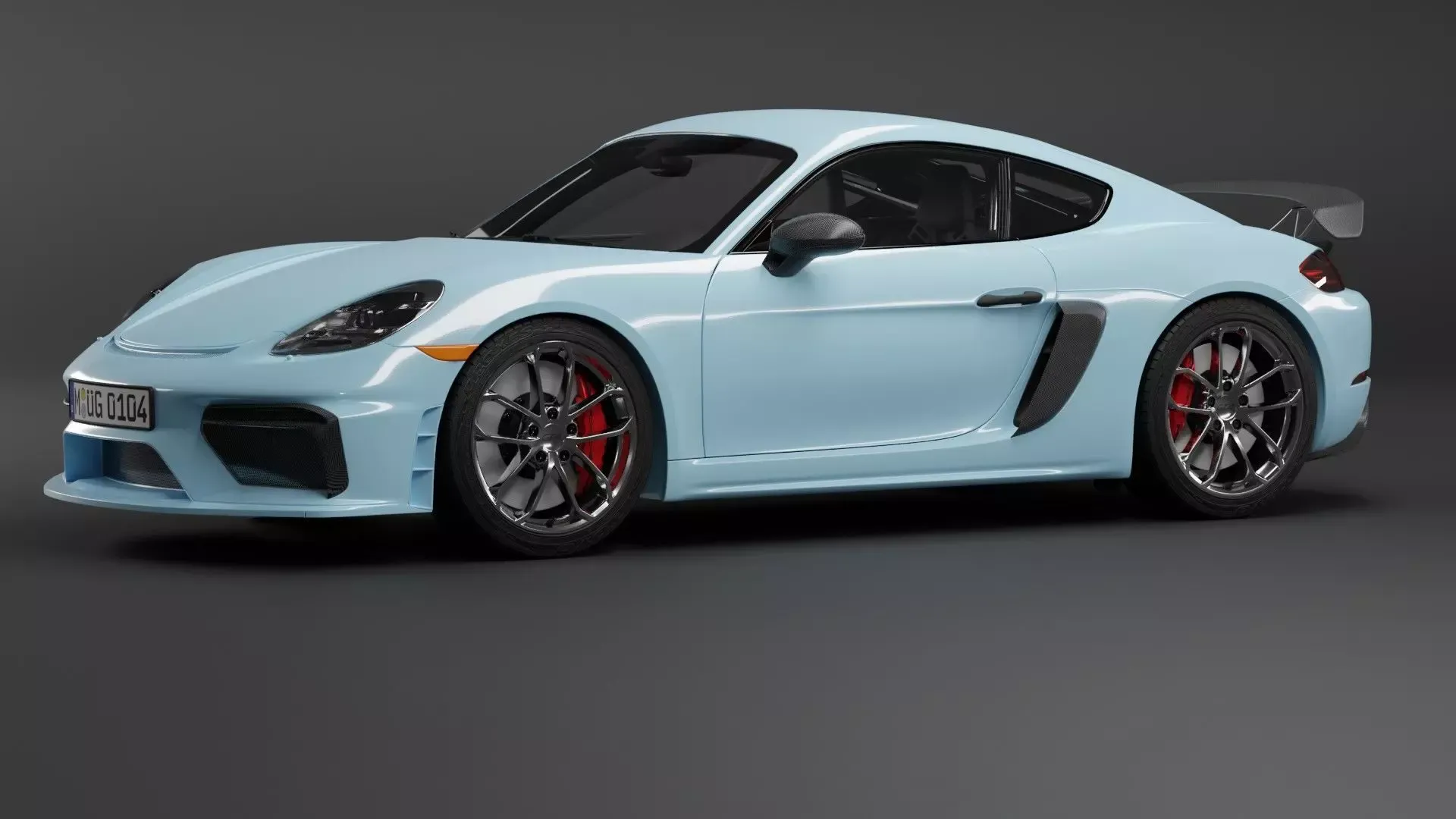 Porsche 718 Cayman GT4 3D Model .c4d .max .obj .3ds .fbx .stl .blend 