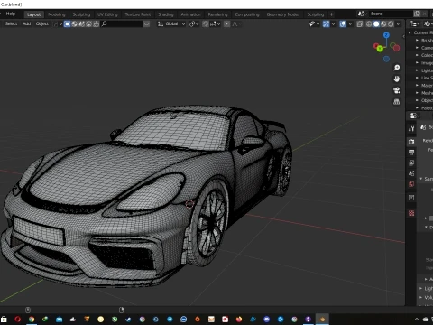 Porsche 718 Cayman GT4 3D Model