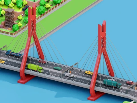 Low Poly City Pack 01 Collection free low-poly 3D Model