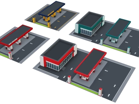 Low Poly City Pack 01 Collection free low-poly 3D Model