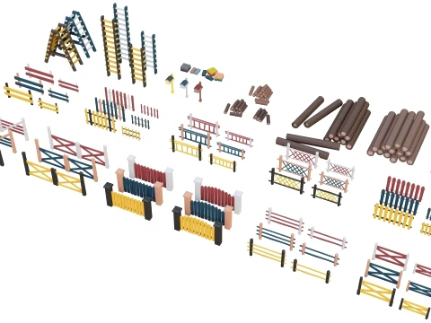 Low Poly City Pack 01 Collection free low-poly 3D Model