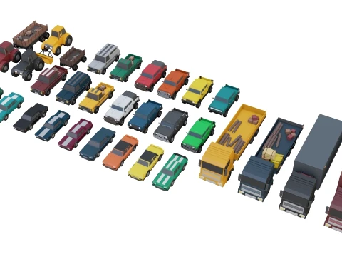 Low Poly City Pack 01 Collection free low-poly 3D Model
