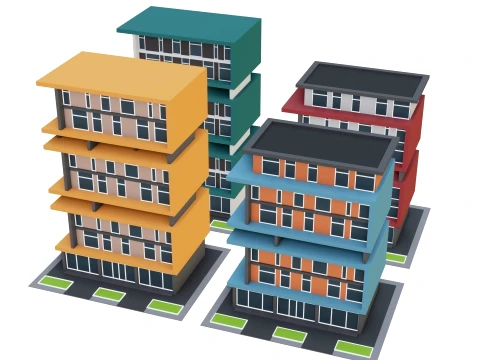 Low Poly City Pack 01 Collection free low-poly 3D Model