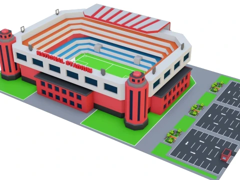 Low Poly City Pack 01 Collection free low-poly 3D Model