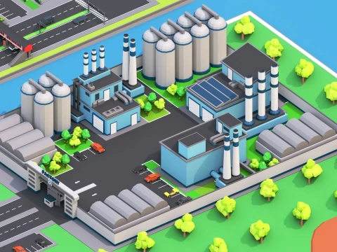 Low Poly City Pack 01 Collection free low-poly 3D Model