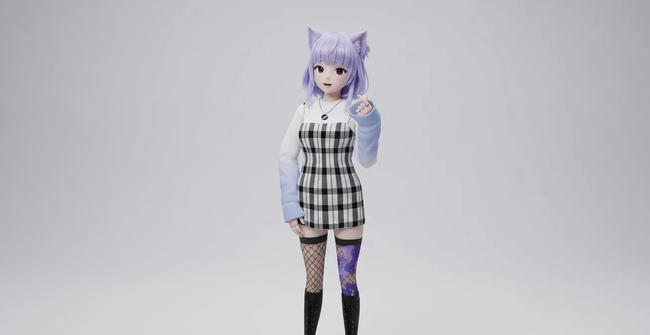 3D Anime Character cute Girl for Blender 3D Model .c4d .max .obj .3ds .fbx .stl .blend