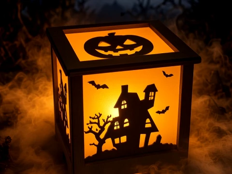 153D Printed Halloween Lantern - Spooky Decor Modelo de impresión 3D