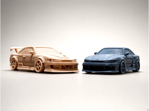 3D Printed Nissan Silvia S14 Kit Card 3D Druckmodell