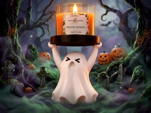 23D Printed Cute Ghost Candle Holder - Halloween Decor Model do druku 3D