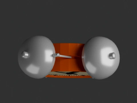 Vintage Alarm Clock 3D Model