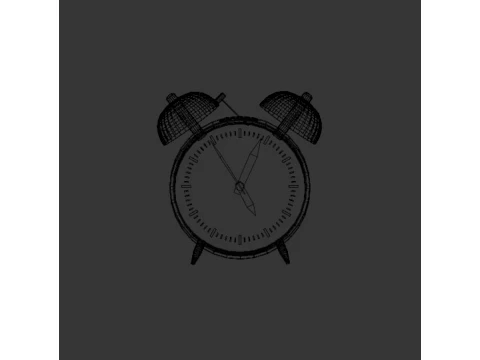 Vintage Alarm Clock 3D Model