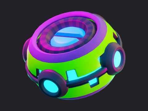 Low Poly Proximity Mine 3D Model