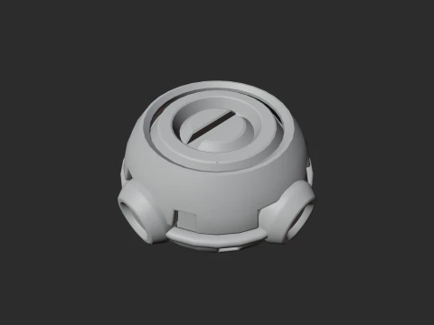 Low Poly Proximity Mine 3D Model