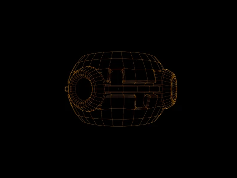 Low Poly Proximity Mine 3D Model