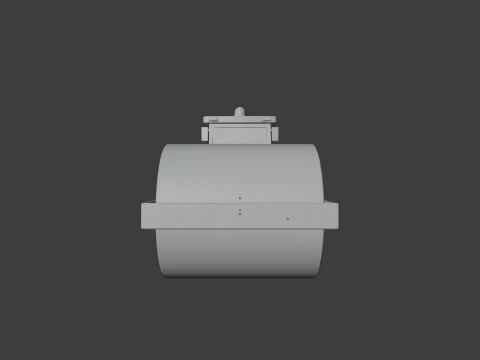 Low Poly Construction Road Roller 3D Model