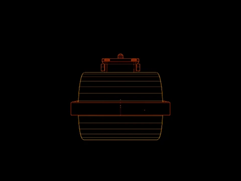Low Poly Construction Road Roller 3D Model