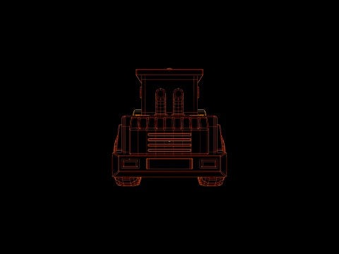 Low Poly Construction Road Roller 3D Model