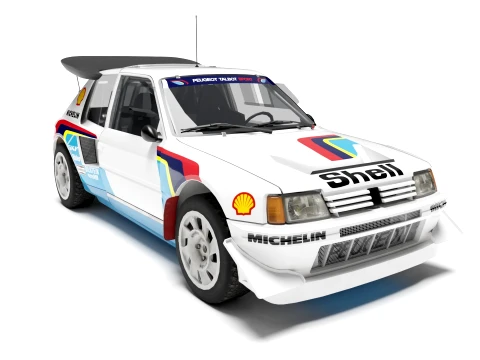 Peugeot 205 Turbo 16 Evolution 2 1986 3D Model