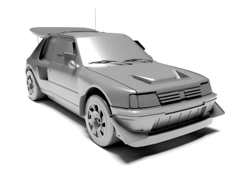 Peugeot 205 Turbo 16 Evolution 2 1986 3D Model