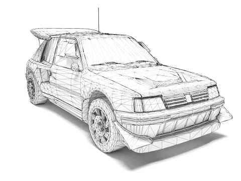 Peugeot 205 Turbo 16 Evolution 2 1986 3D Model